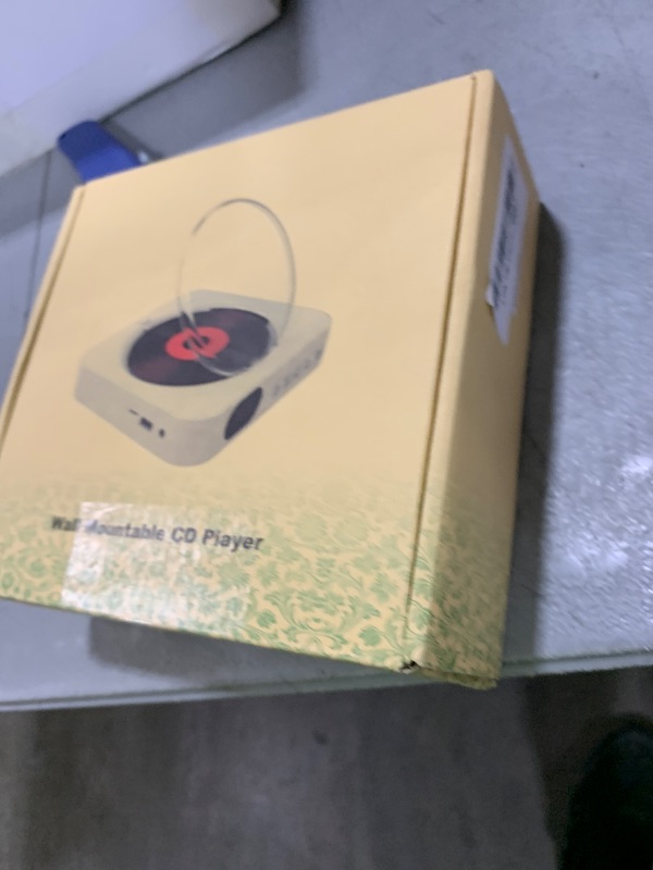 Photo 1 of MICOCIOUS Bluetooth Portable Home CD Music Player with Remote Control, Timer, Built-in Speakers and LED Display - FM Radio Boombox (White)