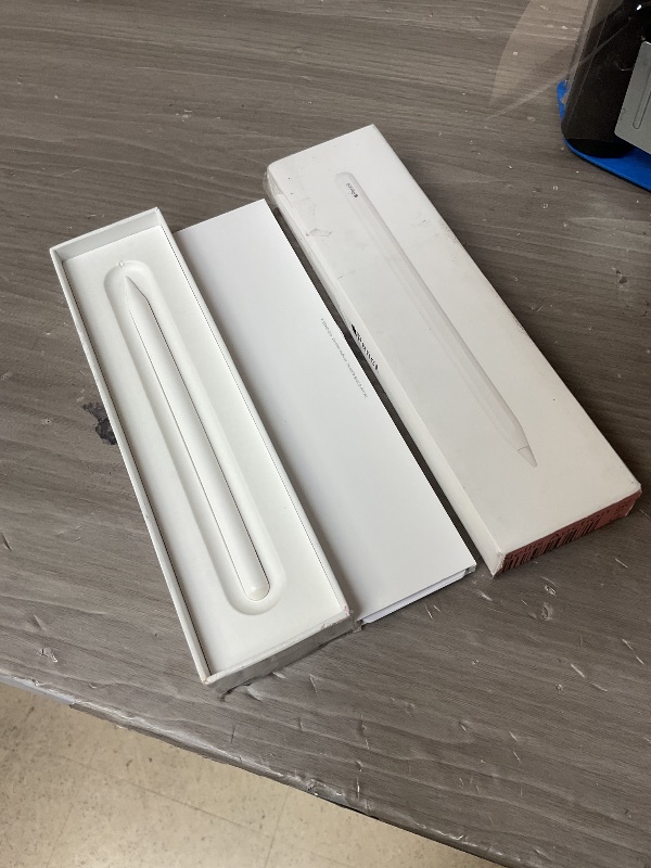 Photo 1 of Apple Pencil (2nd Generation): Device Compatibility Check Required - Pixel-Perfect Precision, Perfect for Note-Taking, Drawing, and Signing documents. Attaches, Charges, and Pairs magnetically.