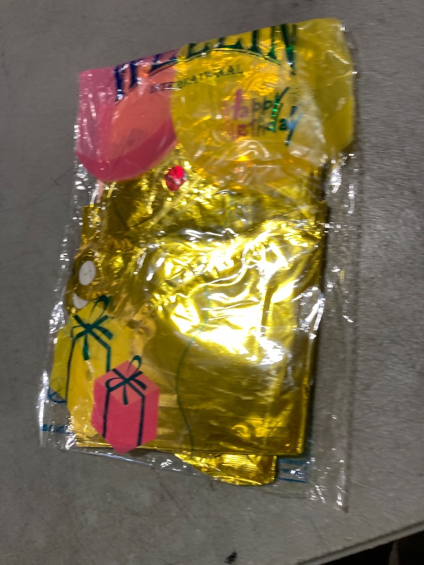 Photo 1 of [20 Pcs] 16" Gold Foil Number Balloons (2 sets of 0-9) - Mylar Aluminum Hanging Decorations for Graduation, Birthday, Christmas & New Year's Eve Parties