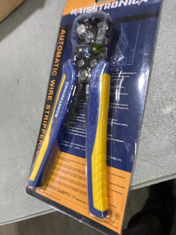 Photo 1 of haisstronica Self-Adjusting Wire Stripper, 3 in 1 Stripper/Cutter/Crimping Heavy Duty Automatic Electrical Wire Strippers for 10-24 AWG
