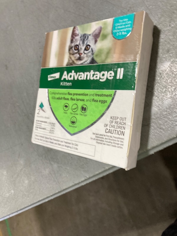 Photo 1 of Advantage II Kitten Vet-Recommended Flea Treatment & Prevention | Cats 2-5 lbs. | 2-Month Supply