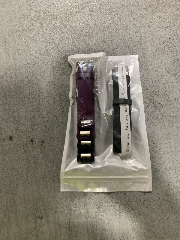 Photo 1 of Maledan Bands Replacement Compatible with Fitbit Charge 2, 3-Pack, Small Black/Blue/Plum