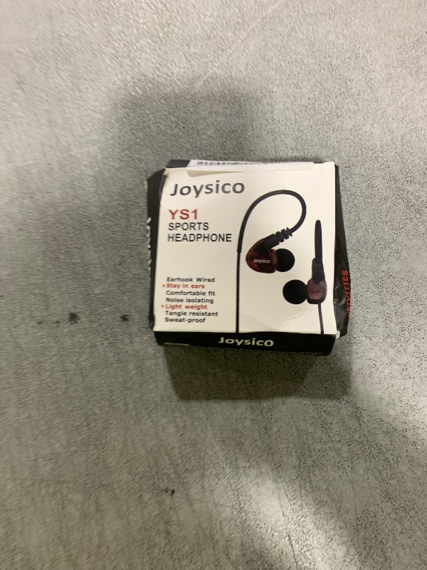 Photo 1 of Joysico Sport Headphones Wired Over Ear Earbuds for Kids Women Small Ears Comfortable, Earphones with Ear Hook for Running Exercise Jogging, Wrap Around Ear Buds with Microphone for Cell Phones Red