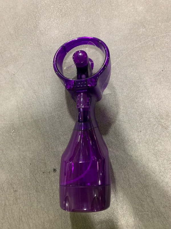 Photo 1 of O2COOL Deluxe Handheld Battery Powered Water Misting Fan (Purple)