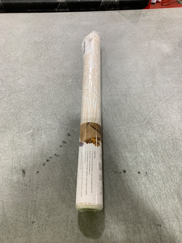Photo 1 of Heroad Boho Peel and Stick Wallpaper Neutral Floral Contact Paper Beige Yellow Modern Removable Self-Adhesive Wallpaper for Bedroom Living Room Cabinets Decoration Thicken Vinyl Roll 17.3" x 197"