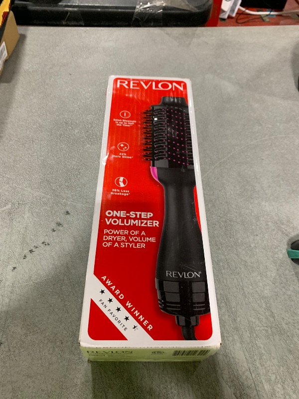 Photo 1 of REVLON One-Step Volumizer Hair Dryer and Styler with Improved Motor – Easy Salon-Style Blowouts – Less Frizz, More Shine, and Reduced Heat Damage, for all Hair Types and Lengths (Black)