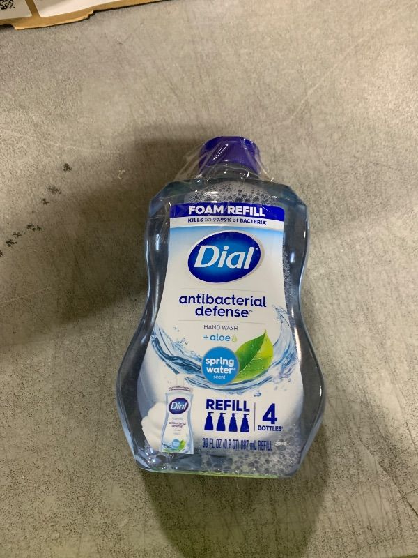 Photo 1 of Dial Antibacterial Foaming Hand Wash Refill, Spring Water, 30 Ounce