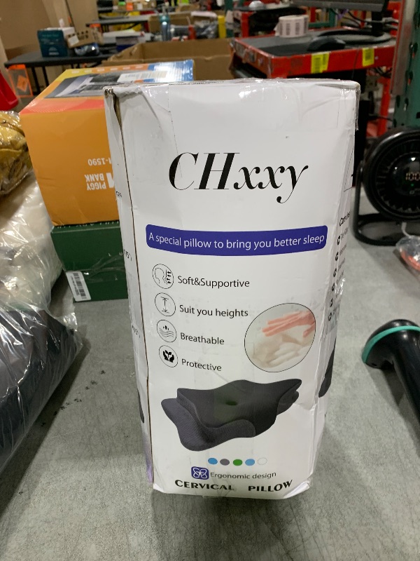 Photo 1 of CHxxy Cervical Neck Pillow for Pain Relief Sleeping, Contour Memory Foam Pillows, Ergonomic Side Sleeper Pillows for Adults, Cooling Orthopedic Neck Support Pillow for Back Stomach Sleepers