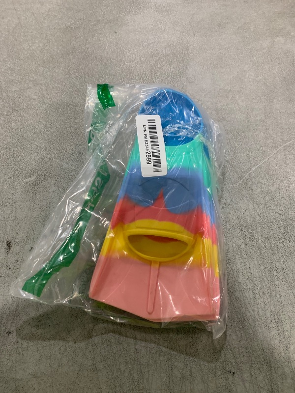 Photo 1 of Gugmoy Kids Swim Fins,Comfortable Silicone Flippers for Swimming and Diving,Size Suitable Beginners Kids Girls Boys Adults (Colorful-22, XXS)
