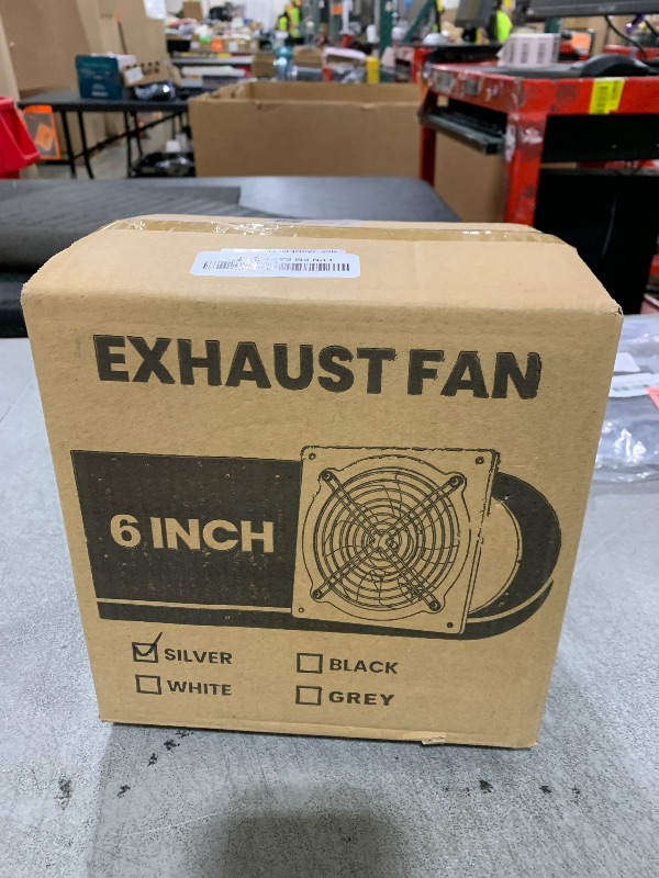 Photo 1 of HG Power 6 Inch Exhaust Fan: Kitchen Exhaust Fans with Power Cord Attic vent Fan with Damper Wall Small Fume Extractor Ventilation Fan for Shop Chicken Coop Basement Smoking Room Garage Silver