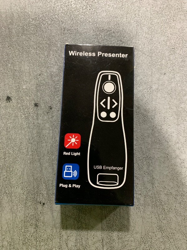 Photo 1 of Presentation Clicker Wireless Presenter Remote for PowerPoint, Powerpoint Clicker with Volume Control PowerPoint Slide Advancer for Mac, Computer, Laptop-E600