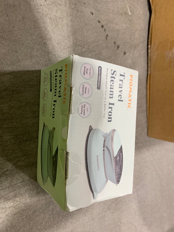 Photo 1 of PIOMATIC Travel Iron Mini with Steam for Clothes with Dual Voltage, Portable Mini Ironing Machine with Non-Stick Soleplate, Small Iron for Sewing, Quilting and Handcraft