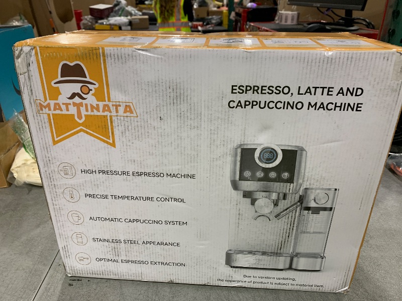 Photo 1 of MAttinata Cappuccino Coffee Machine, Espresso Machine Touchscreen Control with Auto Milk Frother, Stainless Steel Espresso Maker 20 Bar, Latte Coffee Maker with for Home, Office with Timer
