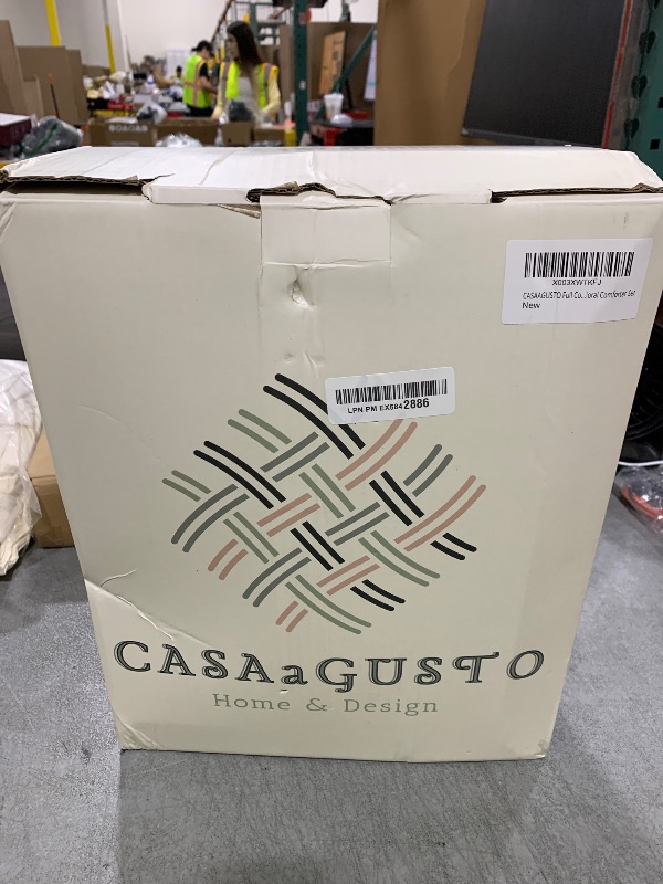 Photo 1 of CASAAGUSTO Full Size Comforter Sets, 7 PCS Green Butterfly Floral Comforter Set with Flowers Leaves Pattern, Soft Seersucker Design All Season Full Size Bedding Set(80"X90")