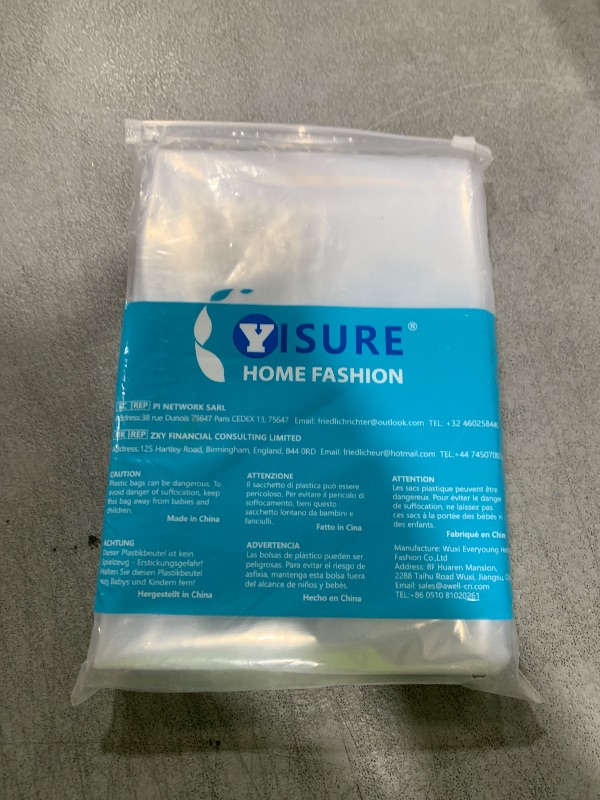 Photo 1 of YISURE Clear Shower Curtain Liner 84x84'', Extra Long Plastic Peva Vinyl Waterproof Bathroom Shower Curtain Sets with 4 Magnets