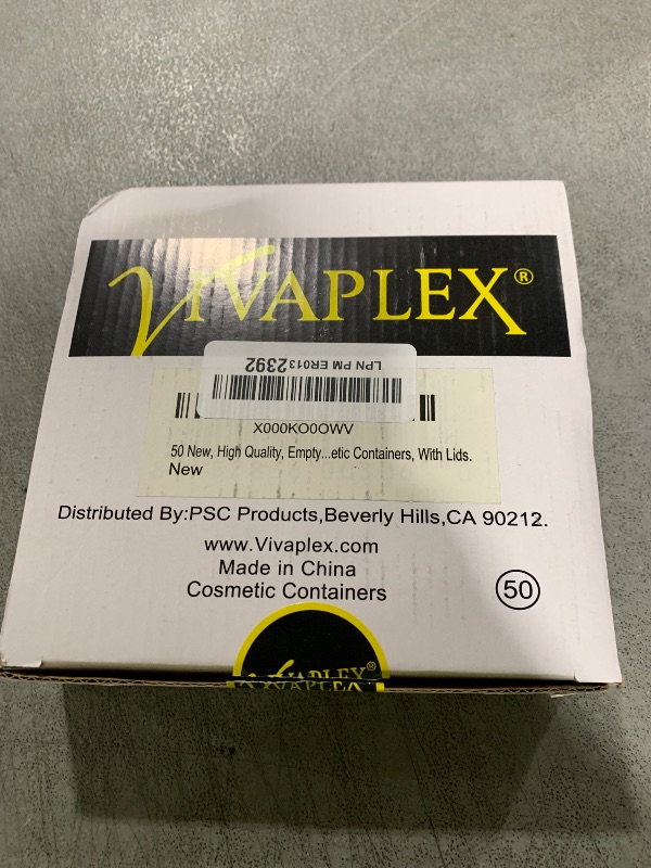Photo 1 of Vivaplex, 50, Clear, Empty, 5 Gram Plastic Pot Jars, Cosmetic Containers.