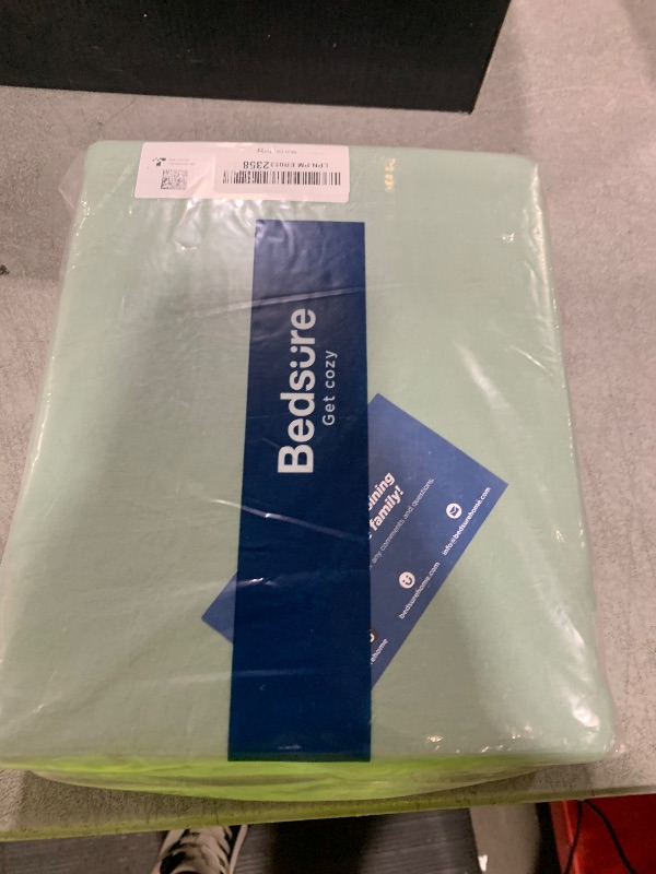 Photo 1 of Bedsure Sage Green Duvet Cover Queen Size - 3 Pieces Prewashed Cotton-Like Extra Soft Bedding Set, Includes 1 Duvet Cover 90x90 Inches with Zipper Closure & 2 Pillow Shams, Comforter Not Included