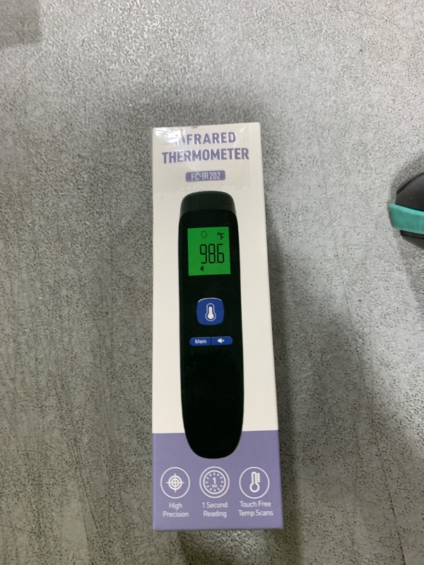 Photo 1 of ANMEATE No-Touch Forehead Thermometer for Adults, Infrared Digital Thermometer for Kids, Touchless Baby Thermometer, Accurate Reading with Large Display, Mute Mode, Memory Recall, Fever Alarm