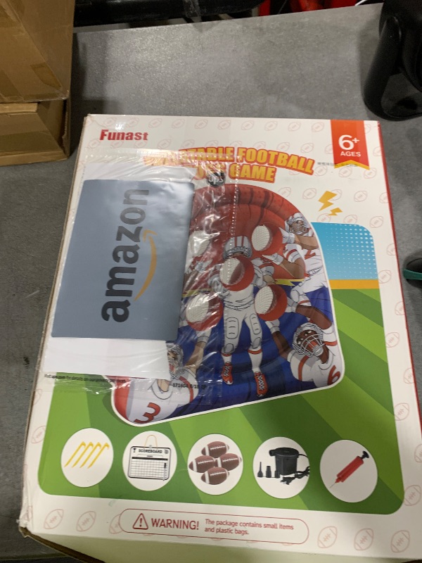 Photo 1 of Football Target Toss Game - Inflatable Football Throwing Target Toy - Carnival Party Games Outdoor Yard Game for Kids and Adults