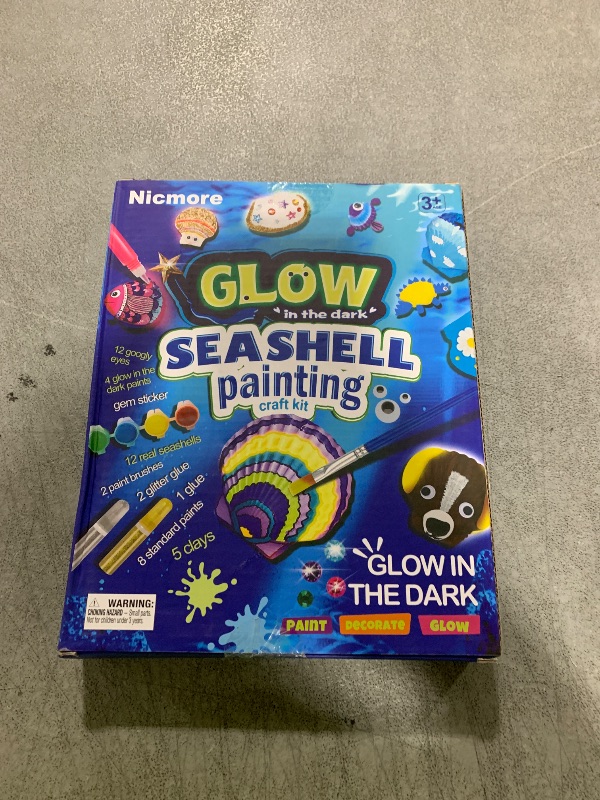Photo 1 of Nicmore Kids Sea Shell Art & Crafts: Glow in The Darkness Painting Kits Crafts for Age 4-6 4-8 8-12 Gift for Boys Girls Art Supplies Activities Toy Gifts for 3 4 5 6 7 8 9 10 11 12 Year Old