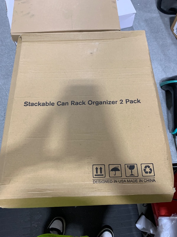 Photo 1 of BTY Can Organizer for Pantry Stackable Can Rack Organizer 2 Pack Stacking Can Storage Dispensers 3 Tier Small Space Holds up to 36 Cans for Pantry, Kitchen, Cabinet White