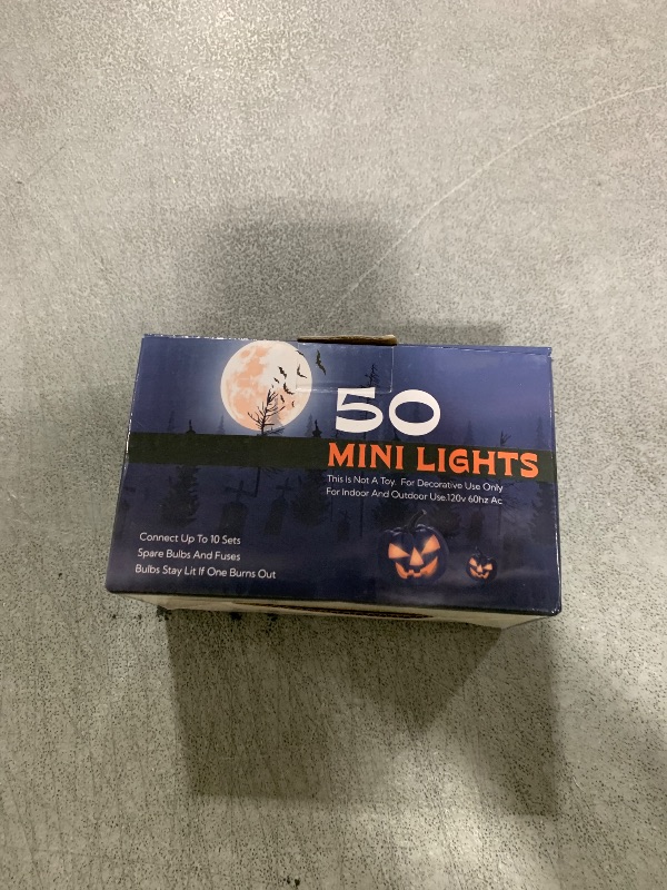 Photo 1 of woohaha Halloween Lights,50 Mini Incandescent Bulb Purple String Lights,Plug in with Black Wire 13Ft Traditional Halloween Holiday Decor for Indoor?Home, Christmas Tree, Bedroom, Patio, Wedding