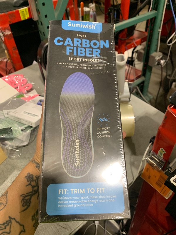Photo 1 of Carbon Fiber Insole for Men & Women - Sumiwish?1 Pair? High Arch & Rigid Support Shoe Insert for Women & Men - Rigid Support for Turf Toe, Foot Fractures, Hallux Rigidus - Non-Cleated Shoes