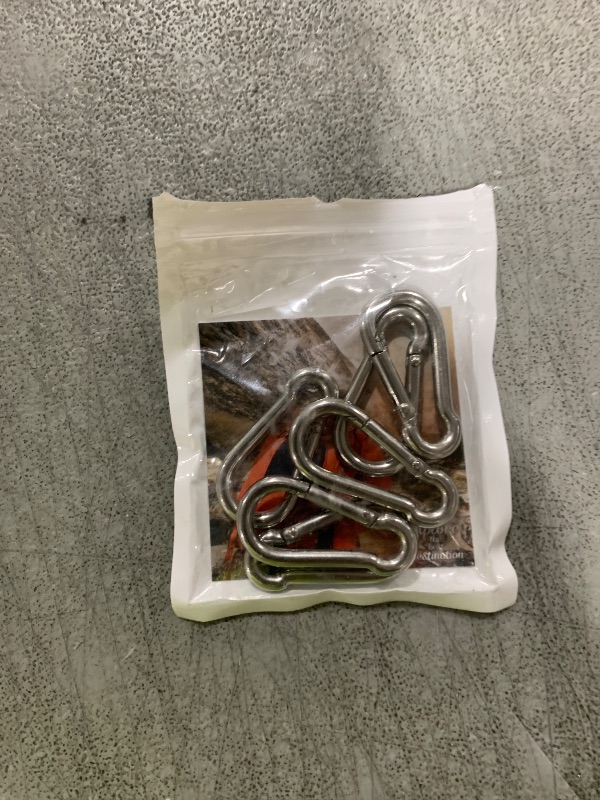 Photo 1 of 10 PCS Stainless Steel Carabiner Clip Spring-Snap Hook - Lotsun M4 1.57 Inch Heavy Duty Carabiner Clips for Keys Swing Set Camping Fishing Hiking Traveling