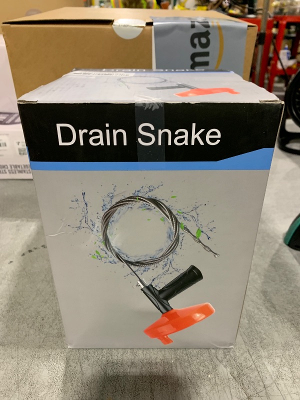 Photo 1 of 33 Feet Drain Snake Auger, Plumbing Snake Drain Hair Clog Removal Tool, Sink Unclogger Drain, Heavy Duty Toilet Snake Auger, Cleaner Tool for Bathroom Kitchen Tub Shower Drain Clog Remover with Gloves