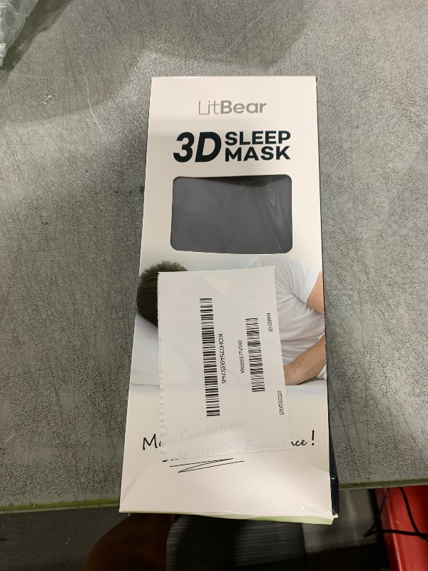 Photo 1 of LitBear Sleep Mask for Side Sleeper Women Men, Eye Mask for Sleeping Light Blocking, 3D Contoured Cup Sleeping Mask, Soft Breathable Sleep Eye Mask with Adjustable Elastic Strap for Flight Nap