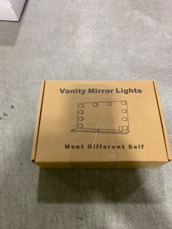 Photo 1 of LED Vanity Lights For Mirror, Consciot Hollywood Style With 10 Dimmable Bulbs, Adjustable Color & Brightness, USB Cable, Stick on for Makeup Table Dressing Room Mirror