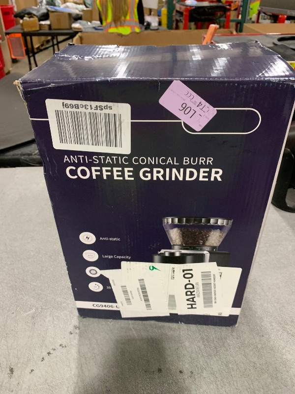 Photo 1 of SHARDOR Conical Burr Coffee Grinder, Electric Coffee Bean Grinder with 35 Grind Settings, Adjustable for 2–12 Cups, Anti-Static Design, Black