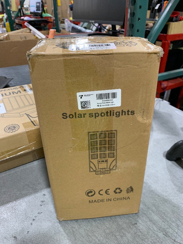 Photo 1 of Aqraou Solar Lights Outdoor for Outside, IP66 Waterproof Solar Street Lights Outdoor with Motion Sensor & Dusk to Dawn, 6500K Security Flood Light for Yard Garden with Remote Control - 4PACK