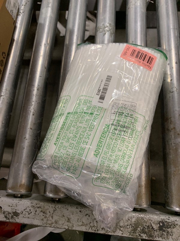 Photo 1 of [500 Pack] White Flexible Plastic Drinking Straws Disposable Straw 8'' inches Tall