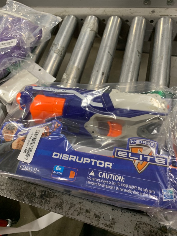 Photo 1 of NERF Disruptor Elite Blaster - 6-Dart Rotating Drum, Slam Fire, Includes 6 Official Nerf Elite Darts - for Kids, Teens, Adults (Amazon Exclusive)