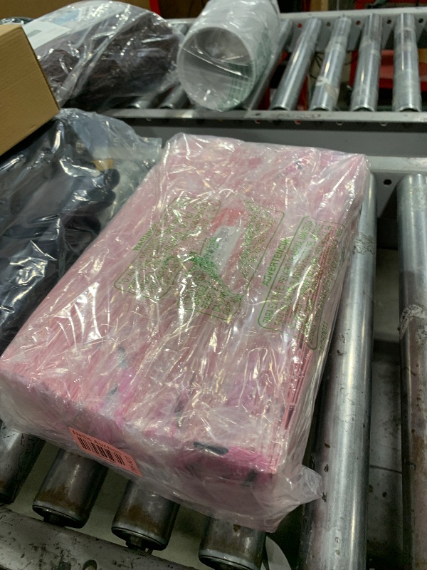 Photo 1 of MANCHAP 50PCS Pink Paper Wine Bags, 13.7 x 4.3 x 3.5 Inches Single Bottle Bag with Handle, Wine Carrier Bags for Business, Party