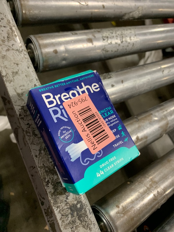 Photo 1 of Breathe Right Nasal Strips | Extra Strength | Clear | For Sensitive Skin I Drug-Free Snoring Solution & Nasal Congestion Relief Caused by Colds & Allergies | 44 Count (Packaging May Vary)