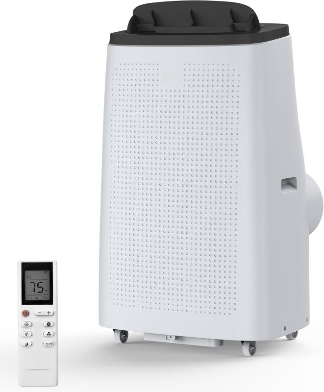 Photo 1 of 14,000 BTU Portable Air Conditioner for Indoor Rooms, 3-In-1 AC Unit for Bedroom 550-750 Sq.Ft, Dehumidifier, Fan, Sleep Mode, 24 Timer, Remote Control, Window Kits
