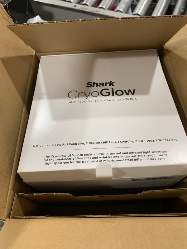 Photo 1 of Shark CryoGlow LED Face Mask with Under-Eye Cooling, Anti-Ageing & Blemish Repair, Red & Blue LED, Infrared Light Therapy, USB-C, Remote Control, Storage Bag, Lilac Chill, FW312PL
