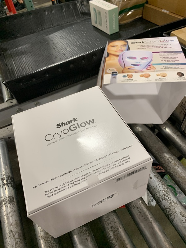 Photo 1 of Shark CryoGlow LED Face Mask with Under-Eye Cooling, Anti-Ageing & Blemish Repair, Red & Blue LED, Infrared Light Therapy, USB-C, Remote Control, Storage Bag, Lilac Chill, FW312PL