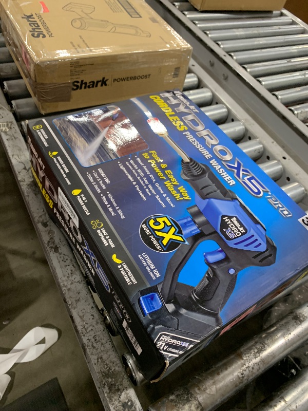 Photo 1 of Ontel Turbo Jet HydroX5 Pro Portable Cordless Pressure Washer (21V 3000mAh Battery), 6-in-1 Nozzle, Dual Water Source, 16ft Detachable Hose