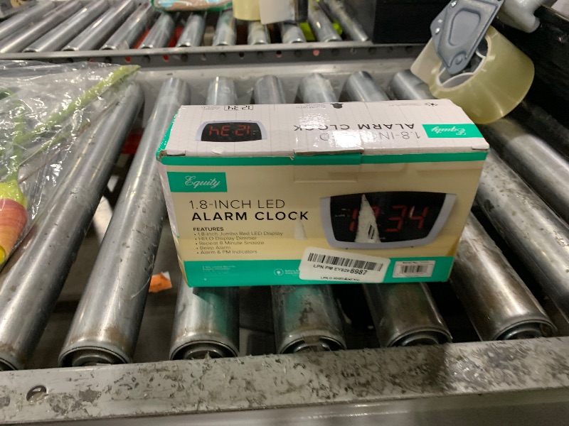 Photo 1 of Equity 75906 LED Alarm Clock with High/Low Dimmer, 1.8", Red
