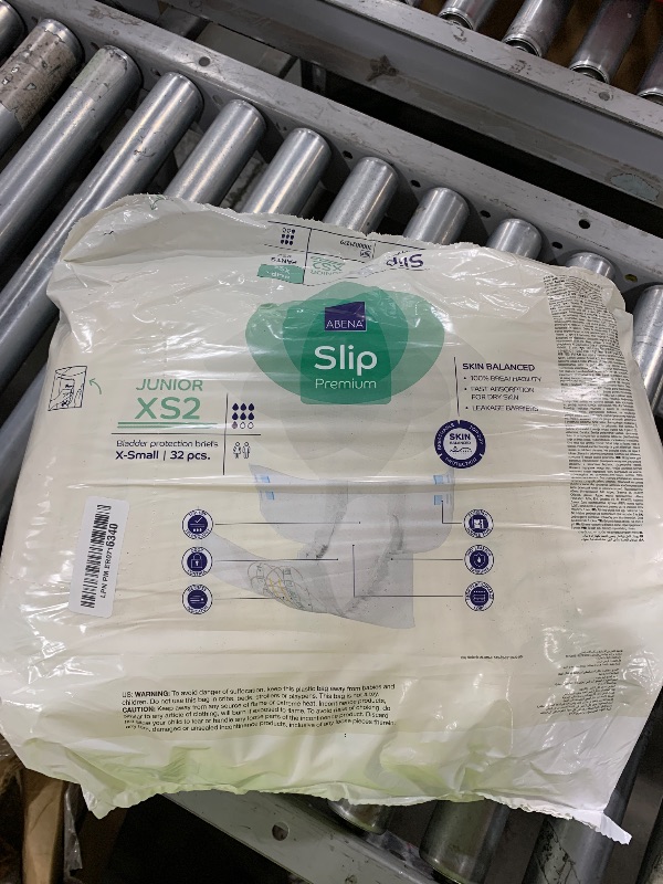 Photo 1 of Abena Hypoallergenic Slip Junior Premium Incontinence Briefs, for Juniors Aged 5-15, Eco-Labeled, Level 2, 32 Count