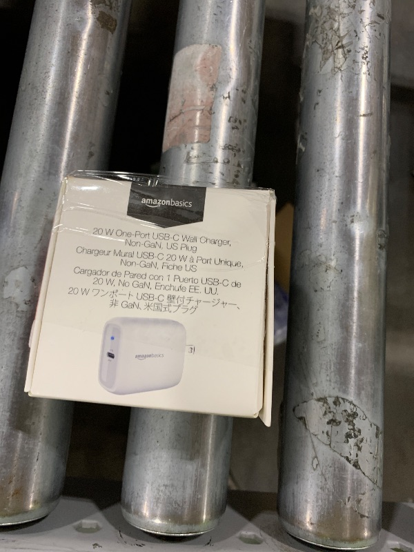 Photo 1 of Amazon Basics 20W One-Port USB-C Wall Charger with Power Delivery PD for Tablets & Phones (iPhone 16/15/14/13/12/11/X, iPad, Samsung, and more), non-PPS, 1.81 x 1.73 x 1.09 inches, White