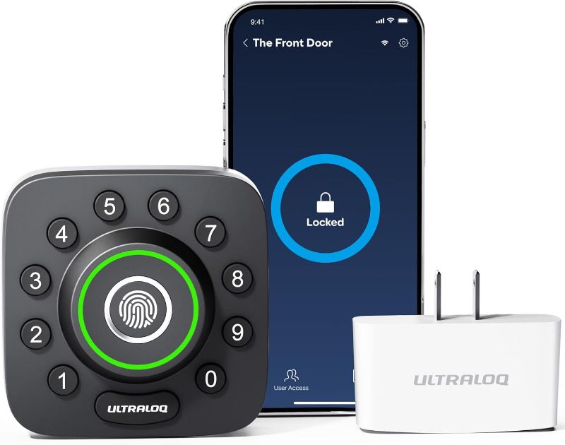 Photo 1 of ULTRALOQ U-Bolt Pro Smart Lock with WiFi Bridge, Keyless Entry Door Lock with Fingerprint, App Remote Access, Share Code, Auto Unlock, Biometric Deadbolt
