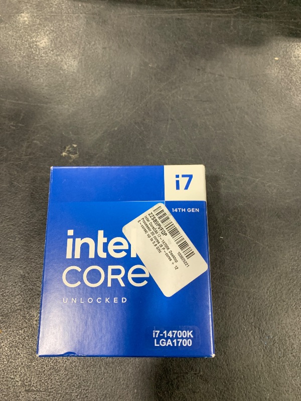 Photo 1 of Intel® Core™ i7-14700K Desktop Processor 20 cores (8 P-cores + 12 E-cores) up to 5.6 GHz