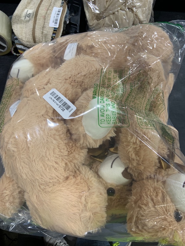 Photo 1 of Quaakssi Teddy Bears Bulk 5 Packs 13.5 Inches Small Stuffed Bears Pack for Christmas Valentines Baby Shower Party Decorations Centerpieces Favors Light Brown