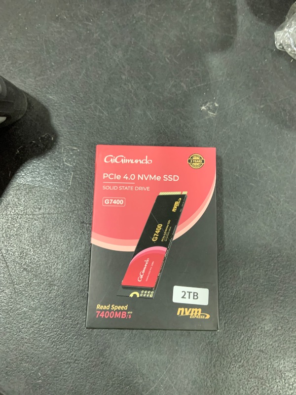 Photo 1 of GiGimundo G7400 2TB M.2 PCIe Gen 4.0x4 NVMe SSD QLC – Max 7400MB/s Read, 6800MB/s Write, Ultimate Performance, Ultra Fast Speed for Gamers & Creators