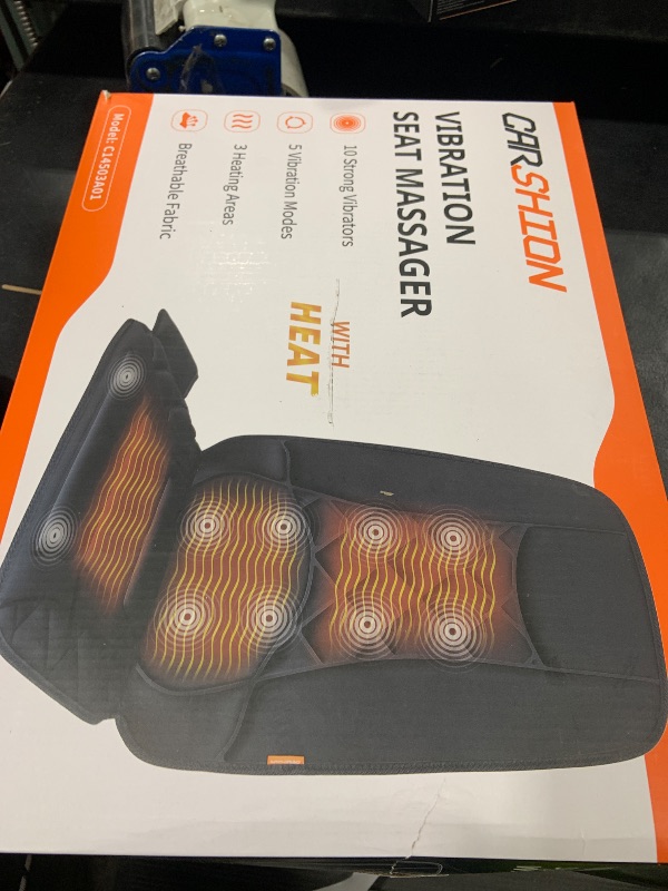 Photo 1 of 10 Vibration Motors, Massage Seat Cushion with Heat,Back Massager for Chair Back Massager Heated Seat Cover Massage Chair Pad for Pain Relief Home Office Use