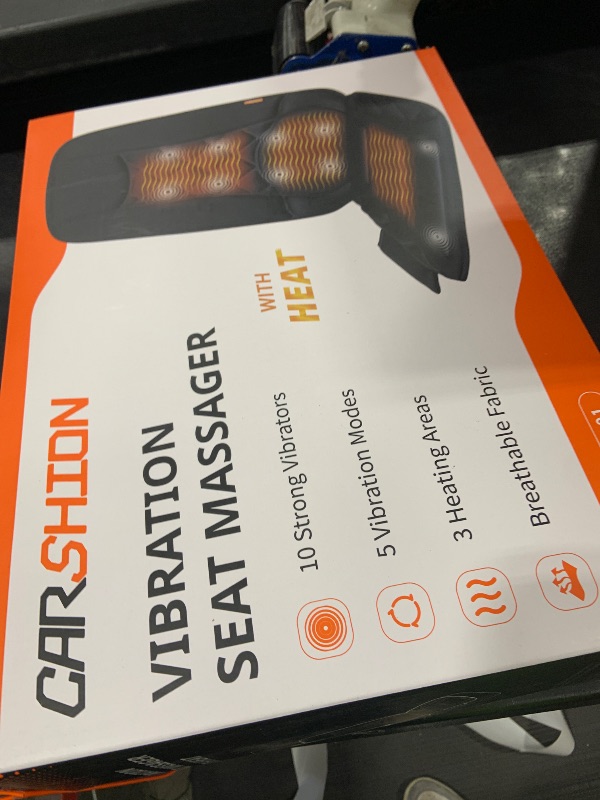 Photo 1 of 10 Vibration Motors, Massage Seat Cushion with Heat,Back Massager for Chair Back Massager Heated Seat Cover Massage Chair Pad for Pain Relief Home Office Use